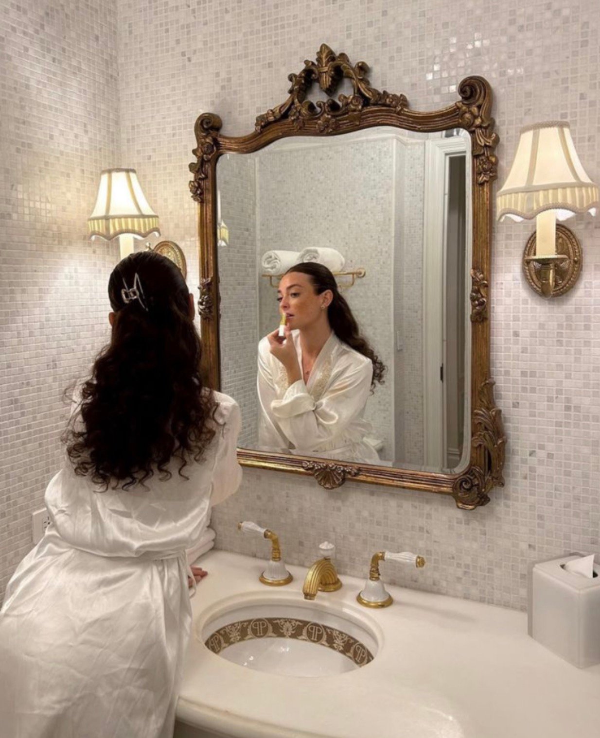 At the mirror