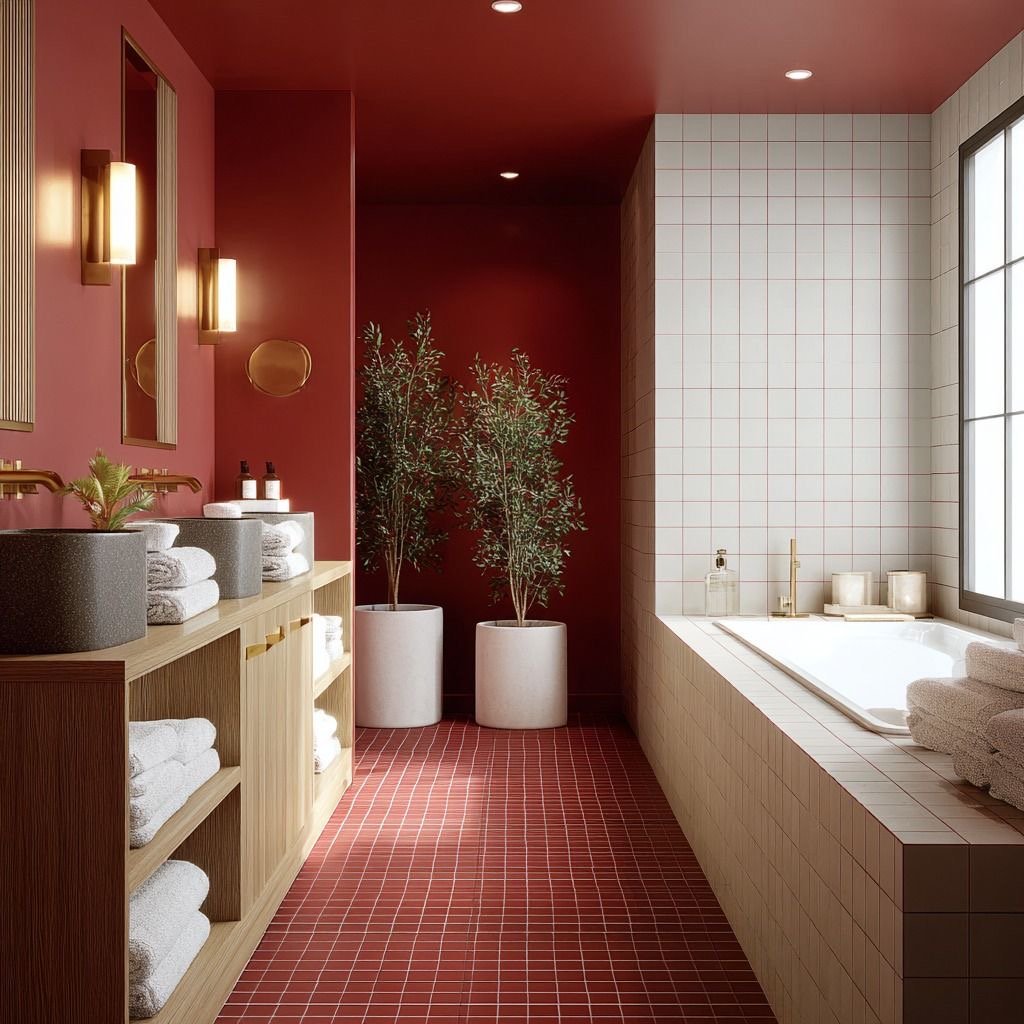 Red bathroom