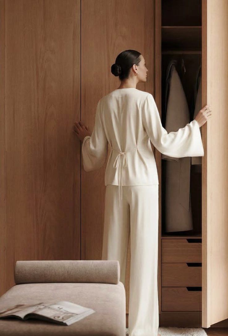 Opening the wardrobe